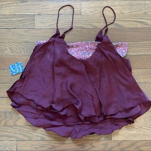 NWT Free People Turn it on Cami Top Plum S…